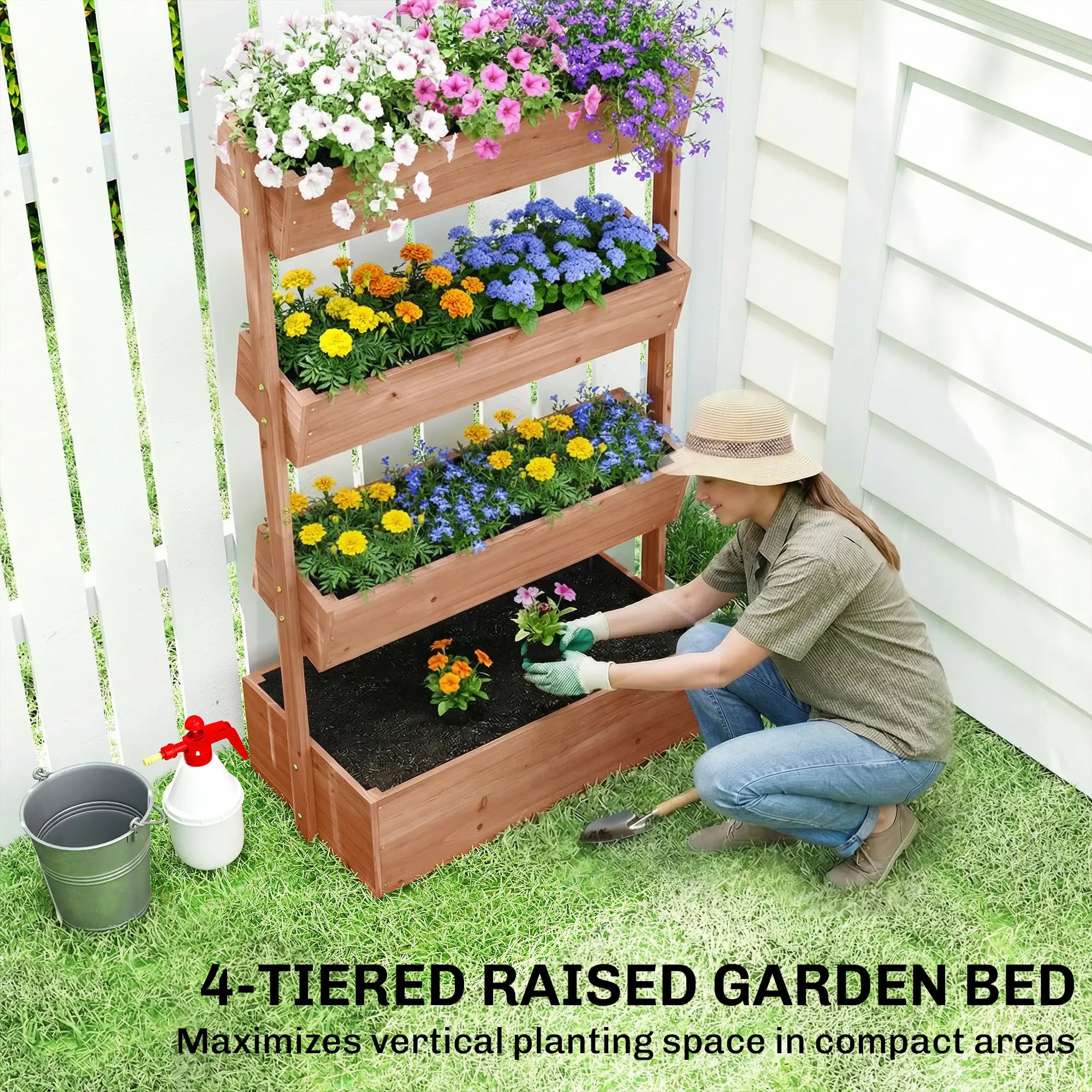 4-Tier Raised Garden Bed, 33.5