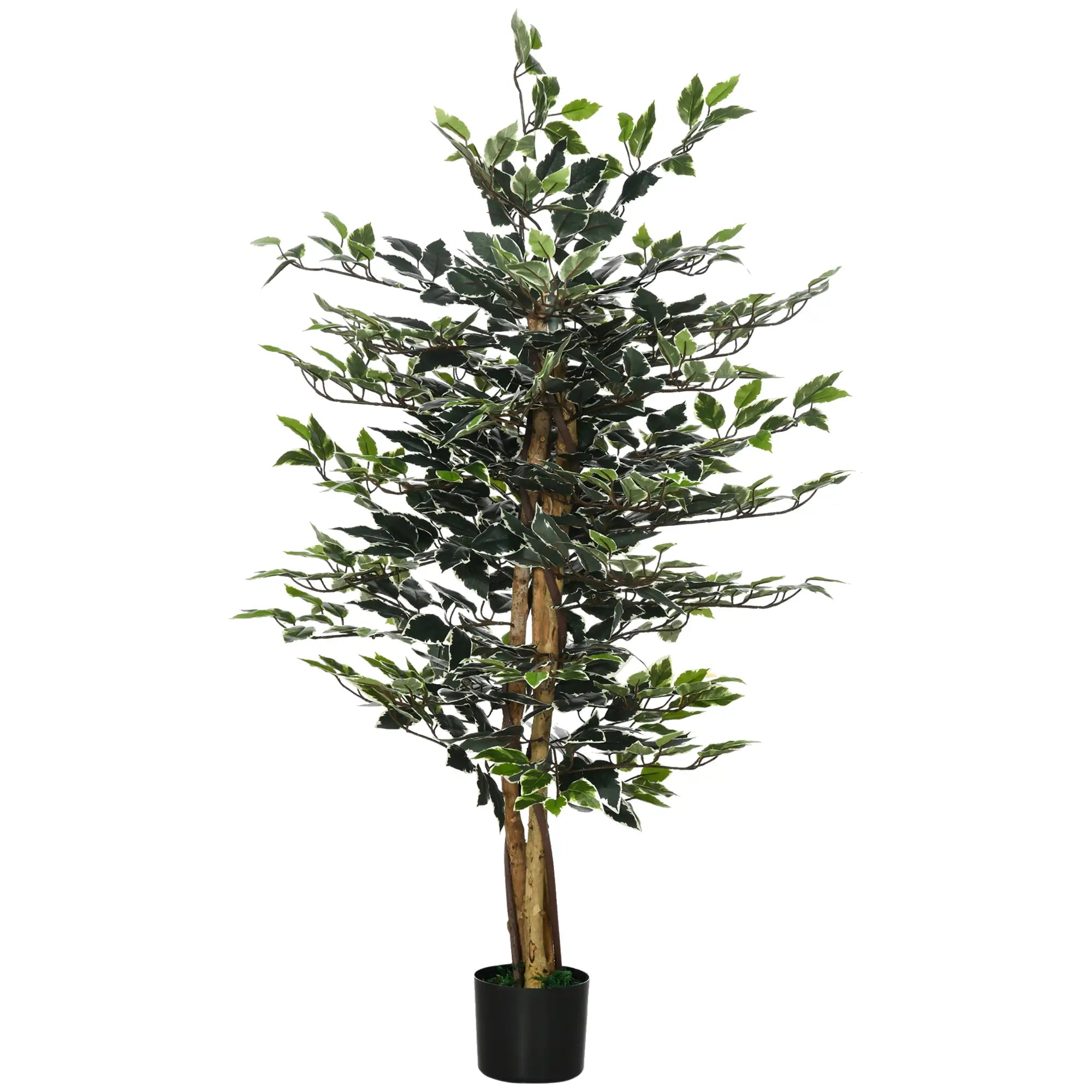 4.3FT Artificial Ficus Tree, Fake Plant in Nursery Pot, Indoor Decor Artificial Trees at Gallery Canada