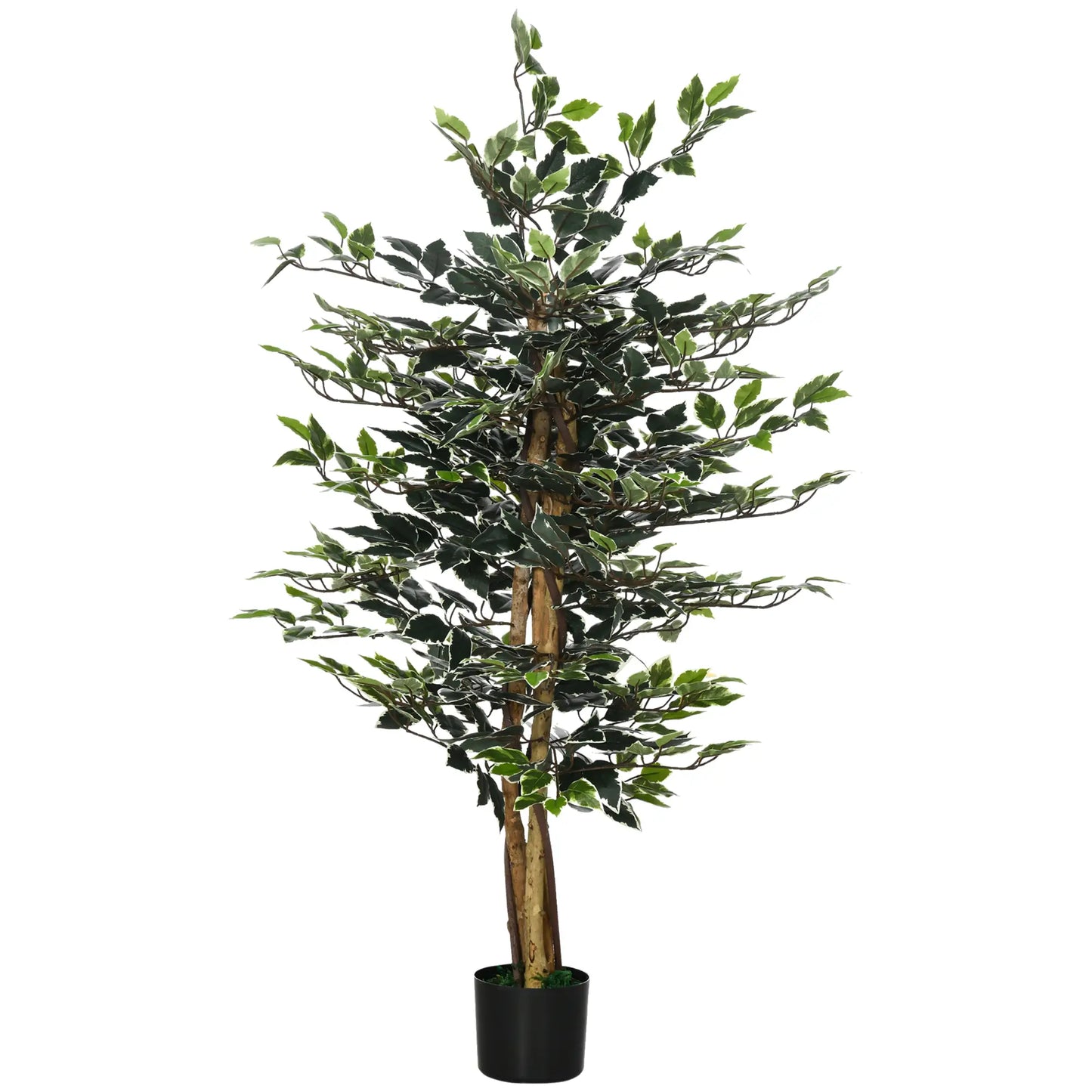 4.3FT Artificial Ficus Tree, Fake Plant in Nursery Pot, Indoor Decor Artificial Trees at Gallery Canada