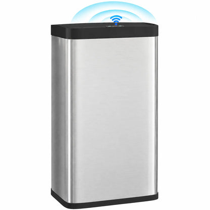 12 Gallon Sensor Can, Automatic Garbage Can, Stainless Steel, Silver Household Supplies at Gallery Canada
