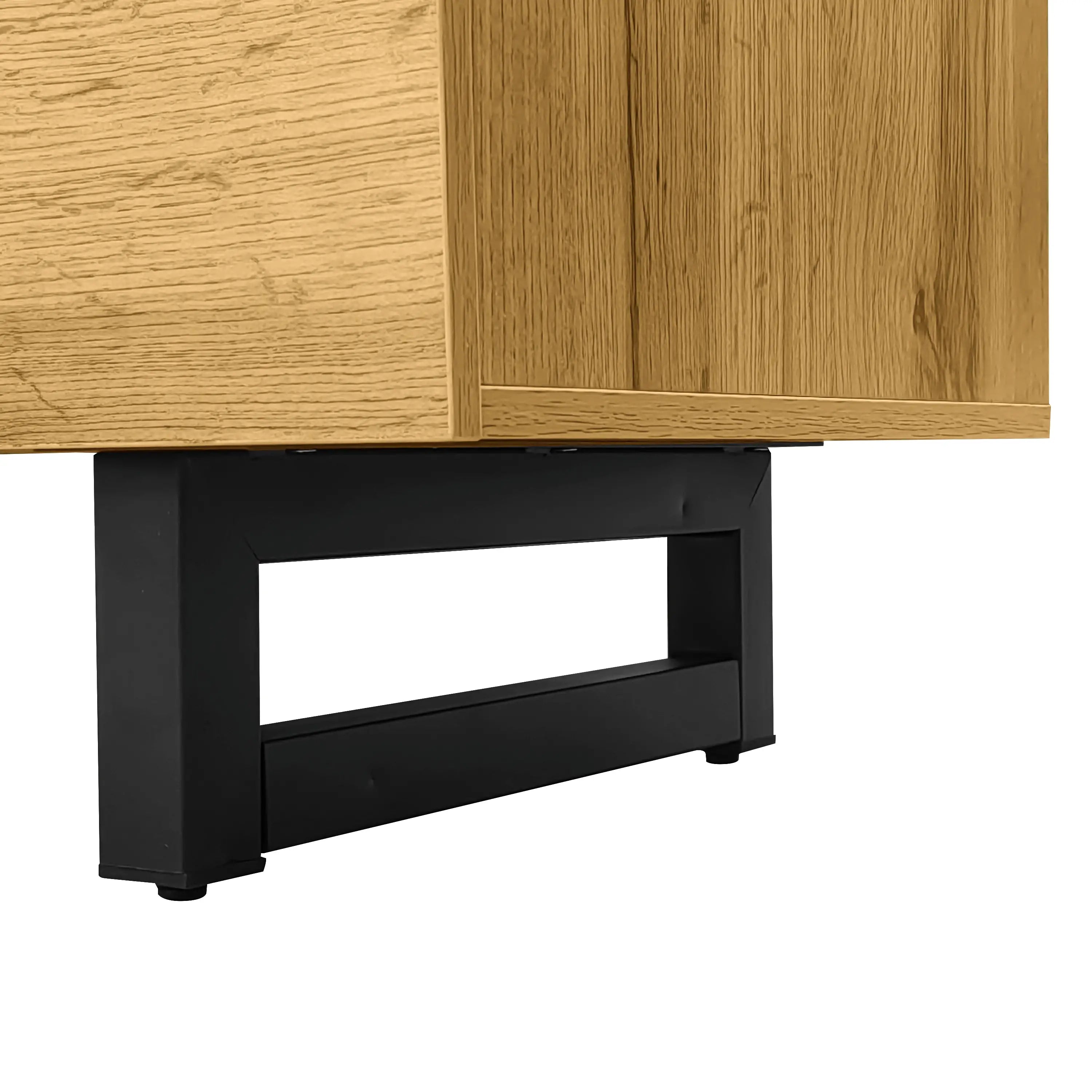 TV Stand, U-Shaped Metal Legs, 3 Doors, 2 Compartments, 67