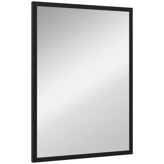 Miroir de salle de bain 20" x 28", Miroir mural rectangulaire, Noir