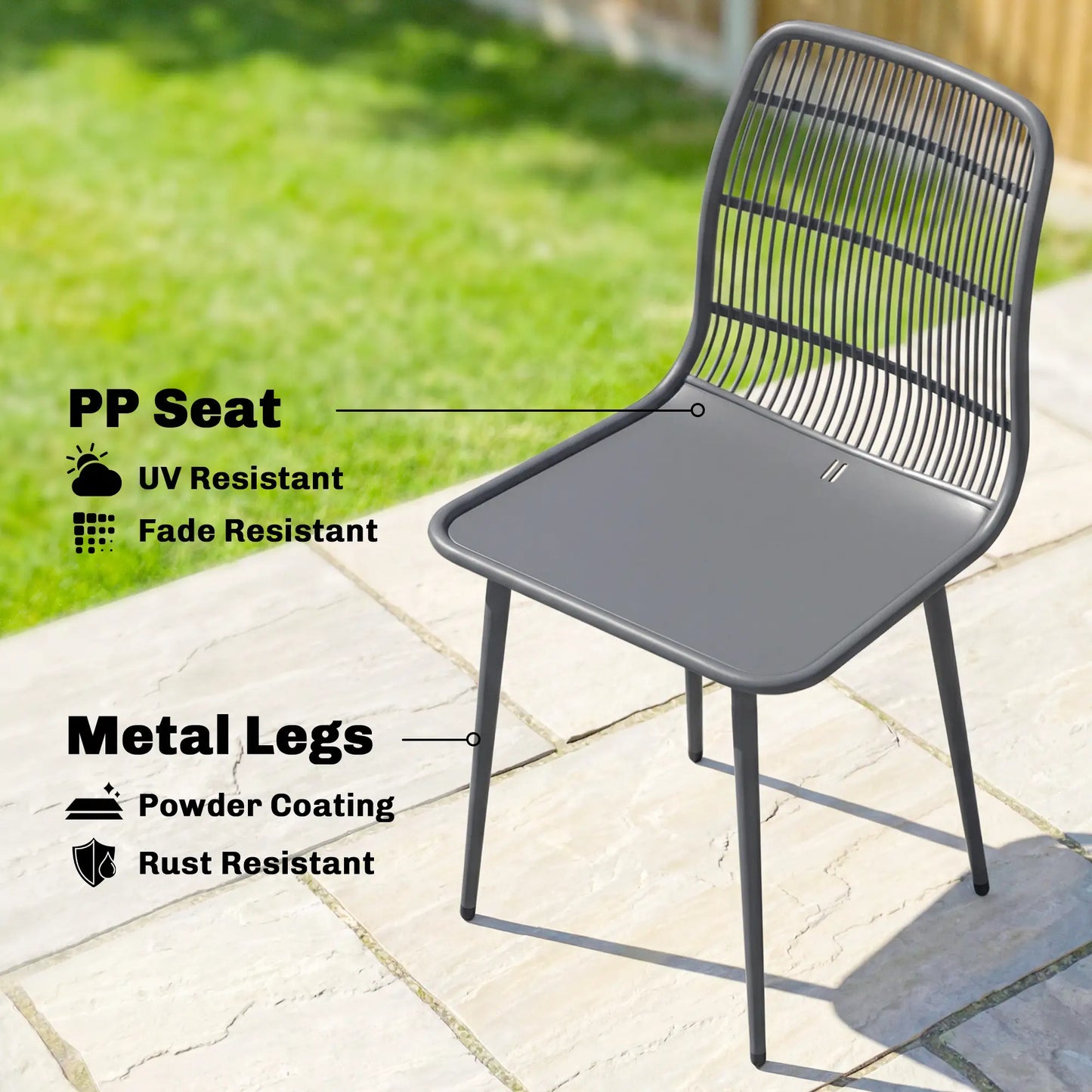 Outdoor Dining Chairs Set Of 4, Grey Patio Chairs at Gallery Canada
