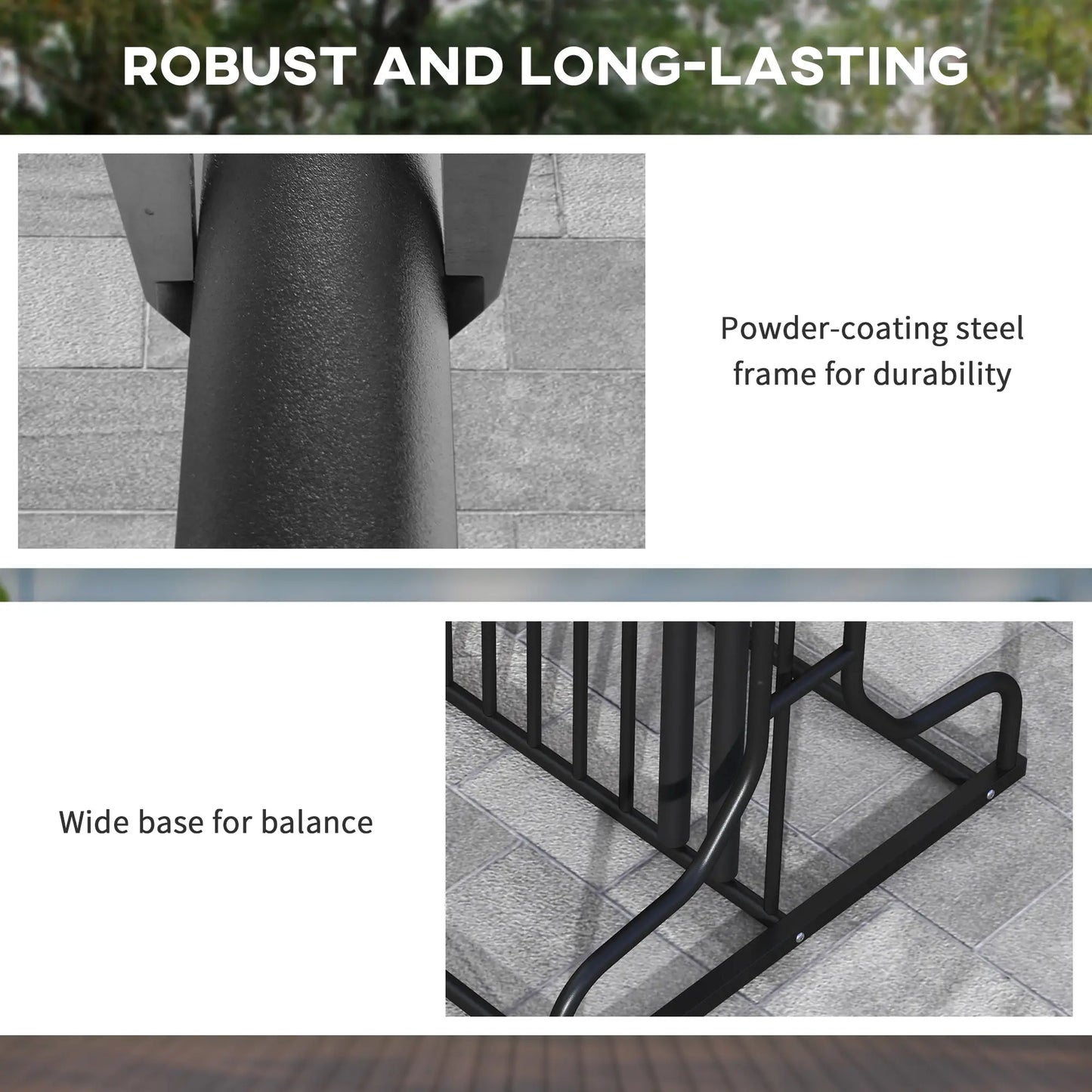 Steel Bike Rack, 35", 4-Bike Capacity, Dual-Side, for Garages Streets Bike Parking Stands at Gallery Canada