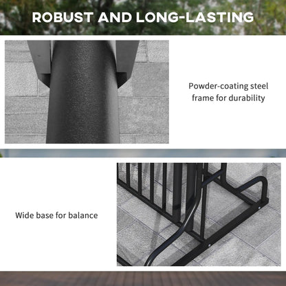 Steel Bike Rack, 35", 4-Bike Capacity, Dual-Side, for Garages Streets Bike Parking Stands at Gallery Canada