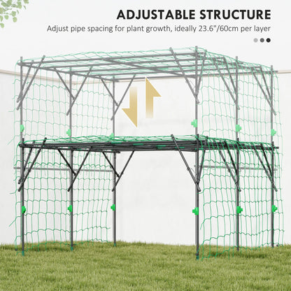 7.3 FT Tall Metal Garden Arch Trellis, For Climbing Plants, Black Plant Stands at Gallery Canada