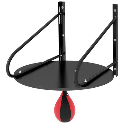 Wall Mounted Speed Bag Boxing Platform, Adjustable Height Strength Training Equipment Red and Black at Gallery Canada