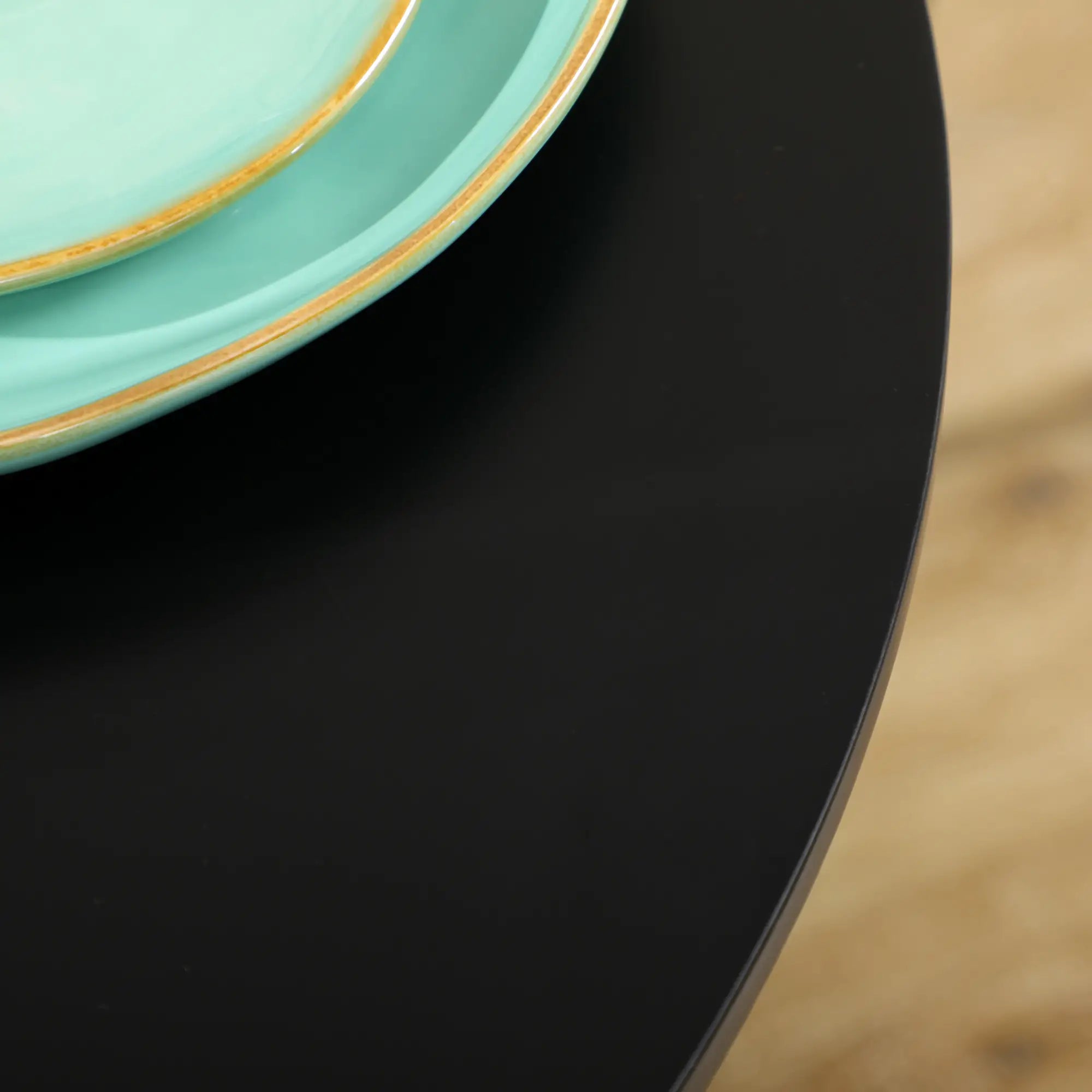 Modern Kitchen Table for 2, Round Dining Table, Steel Base, Black Bar Tables & Dining Tables at Gallery Canada