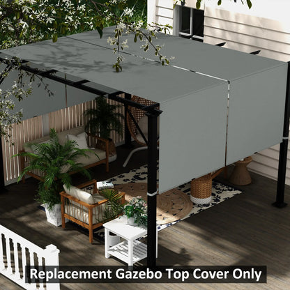 2 Pcs UV Protection Pergola Canopy, 10' x 10', Dark Grey Gazebo Canopy Replacement at Gallery Canada