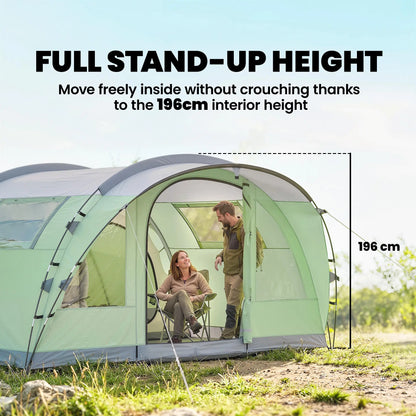 Large Family Tent, 2-4 Person, 4 Windows, Porch, Light Green Camping Tents at Gallery Canada