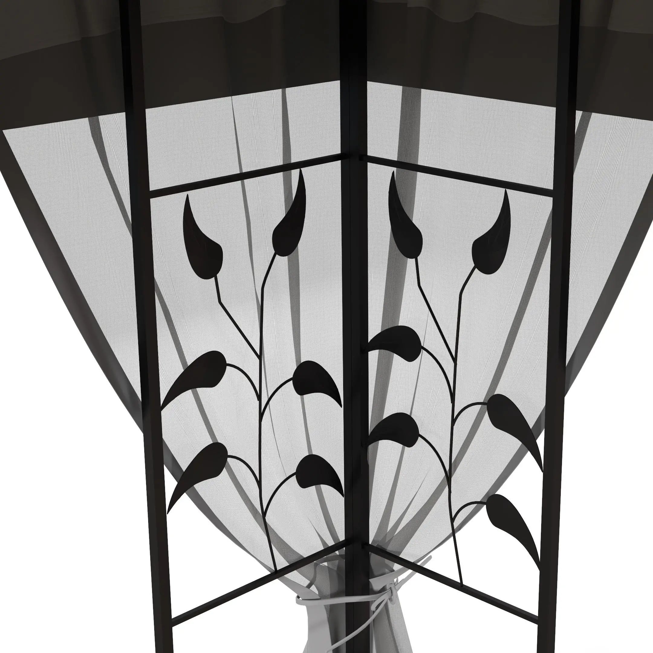 10'x10' Steel Patio Gazebo, Soft-Top, 2-Tier Polyester Roof, Light Grey Gazebos at Gallery Canada