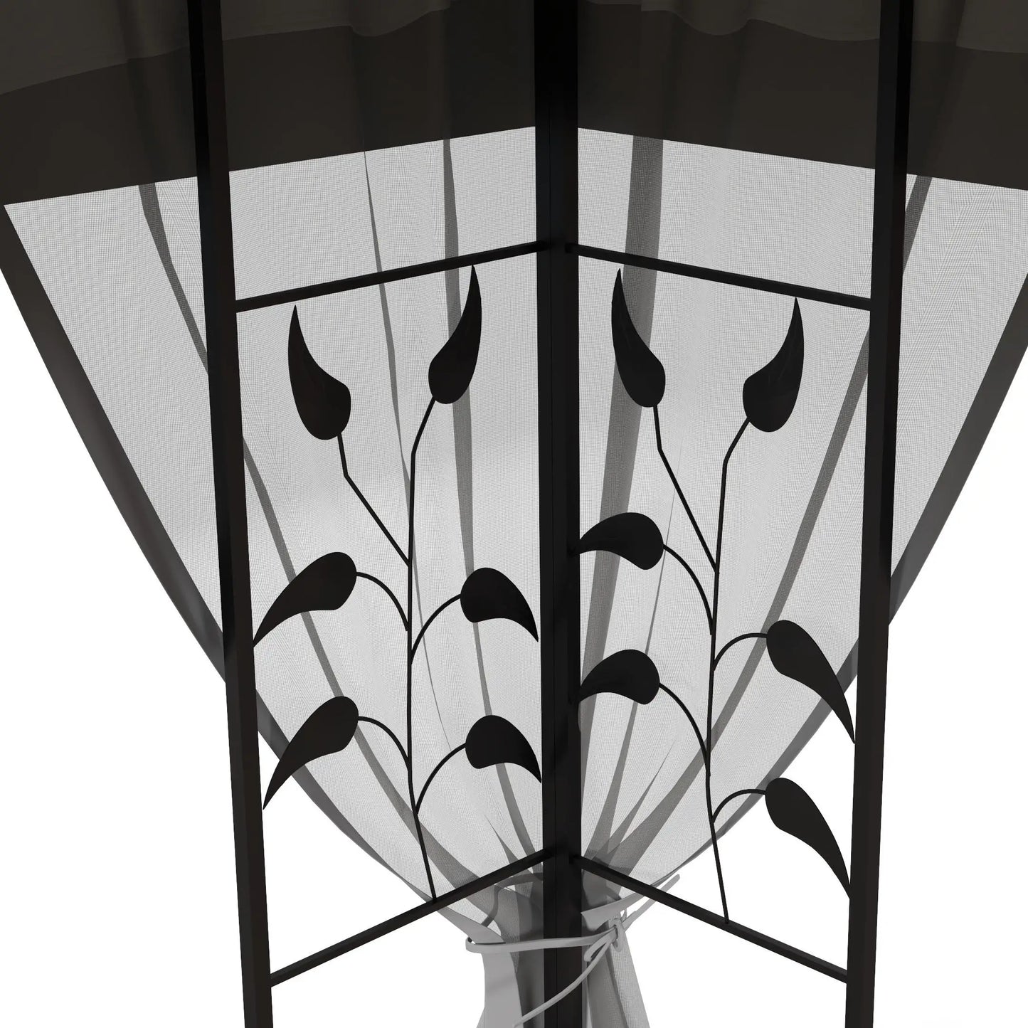 10'x10' Steel Patio Gazebo, Soft-Top, 2-Tier Polyester Roof, Light Grey Gazebos at Gallery Canada