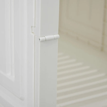 Portable Wardrobe, Foldable Clothes Organizer, 8 Compartments, Magnet Doors, White Clothing Storage at Gallery Canada