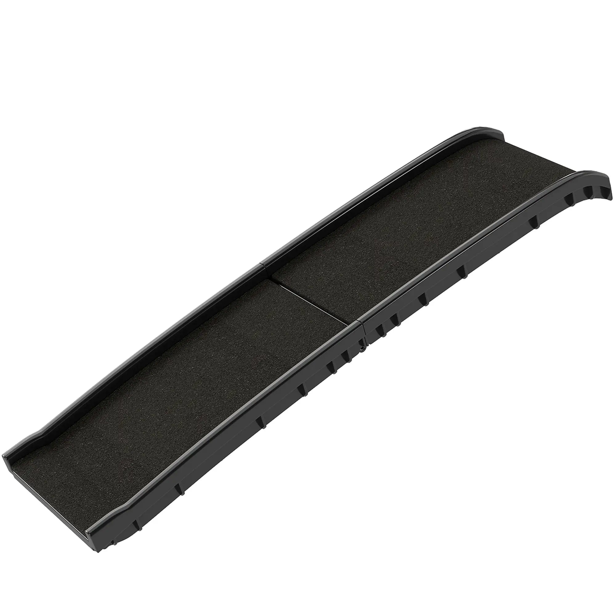 61 Inches Folding Pet Ramp, Frosted Surface, Raised Side Rails Dog Stairs Black at Gallery Canada