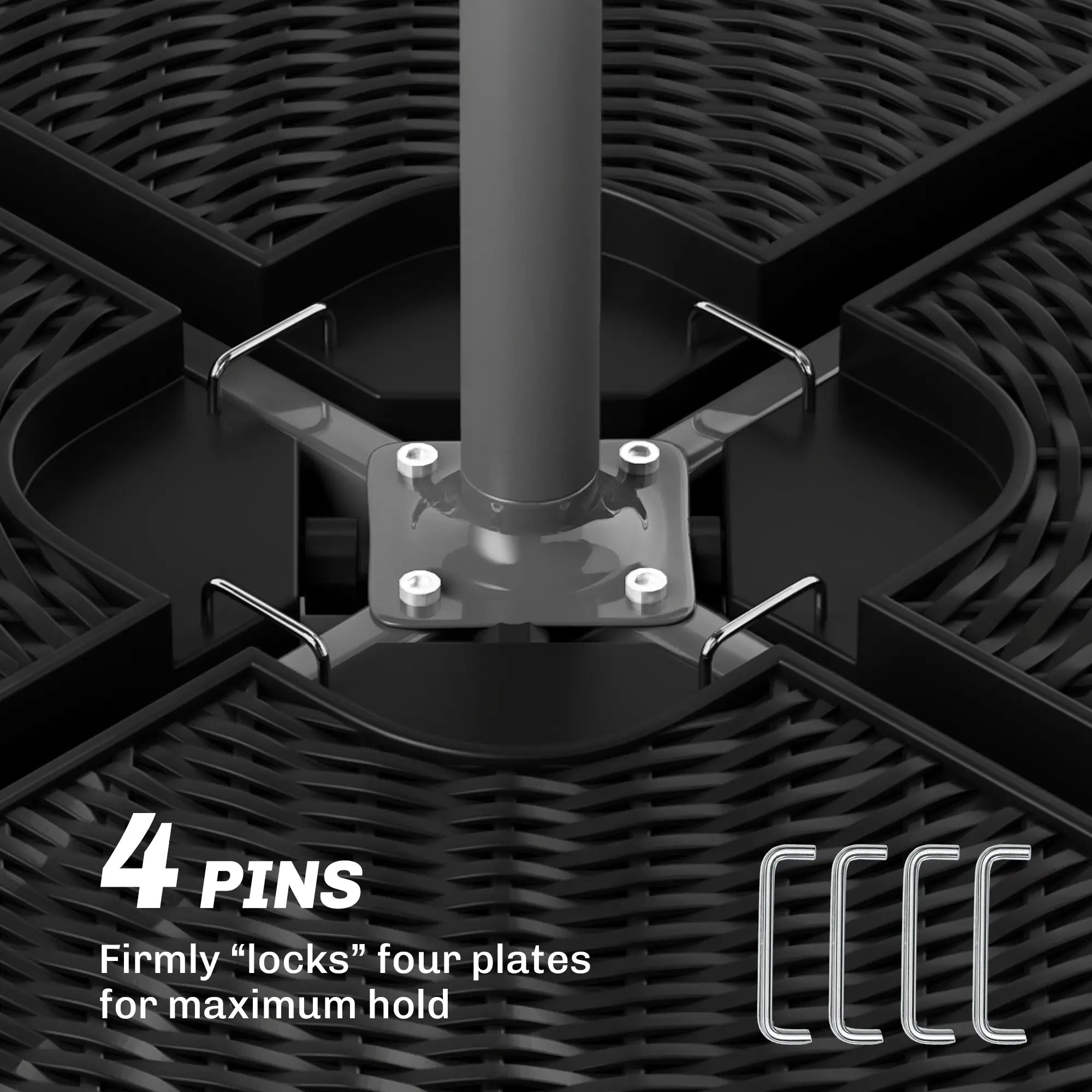 4PCs Cantilever Umbrella Base Weights, Wicker Effect HDPE, Black Umbrella Bases at Gallery Canada