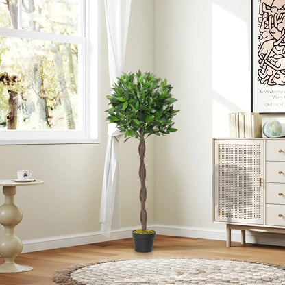 4FT Artificial Laurel Tree Set, Lifelike Fake Plant, Green Artificial Trees at Gallery Canada