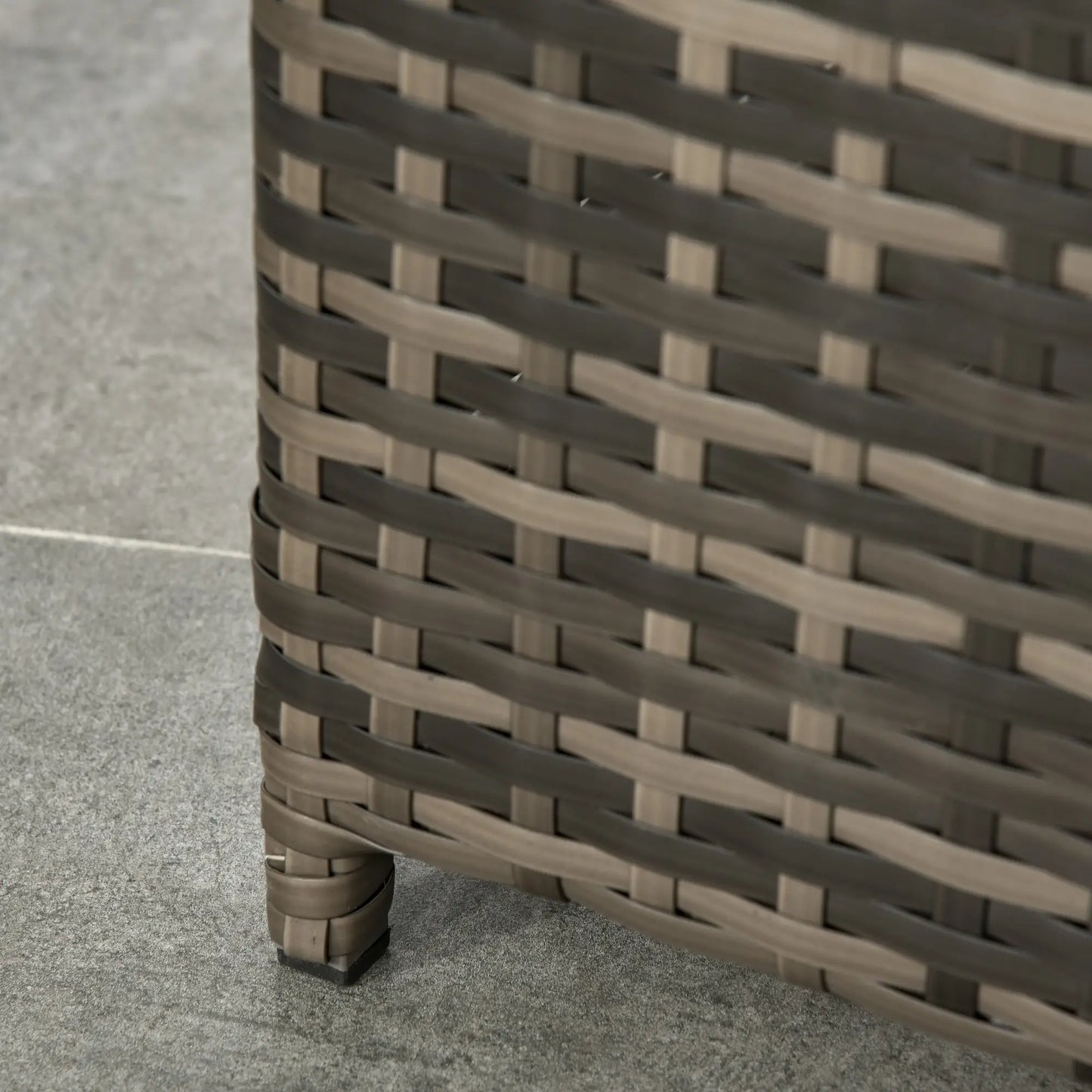 3-Piece Wicker Patio Set, Rattan Bistro with Storage Table, Grey Bistro Sets at Gallery Canada