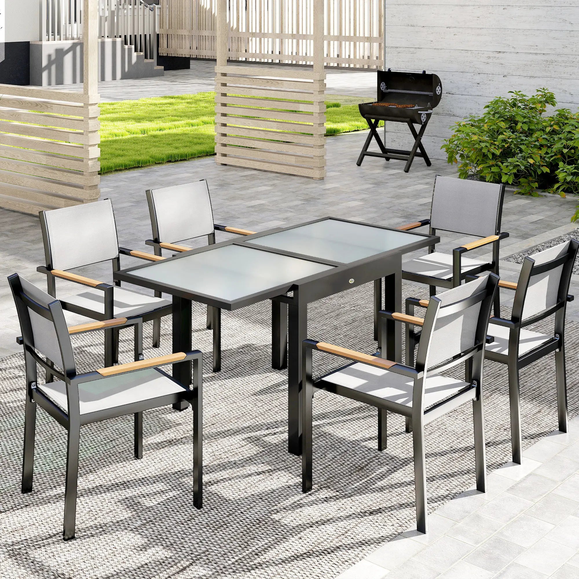 Extendable Patio Dining Table, Clear Patio Dinning Tables at Gallery Canada