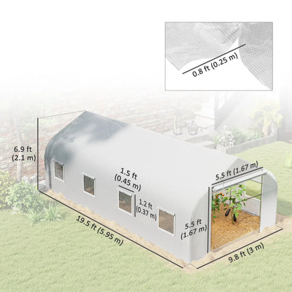 20x10x7ft Walk-In Greenhouse, Plant Growth Tunnel, White Walk In Greenhouses at Gallery Canada