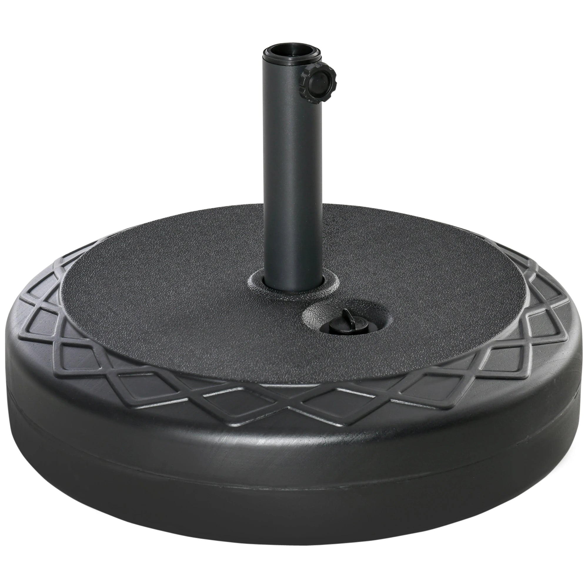 22'' Round Parasol Base, Water Filled, for 1.5''/1.9'', Black Umbrella Bases Black at Gallery Canada