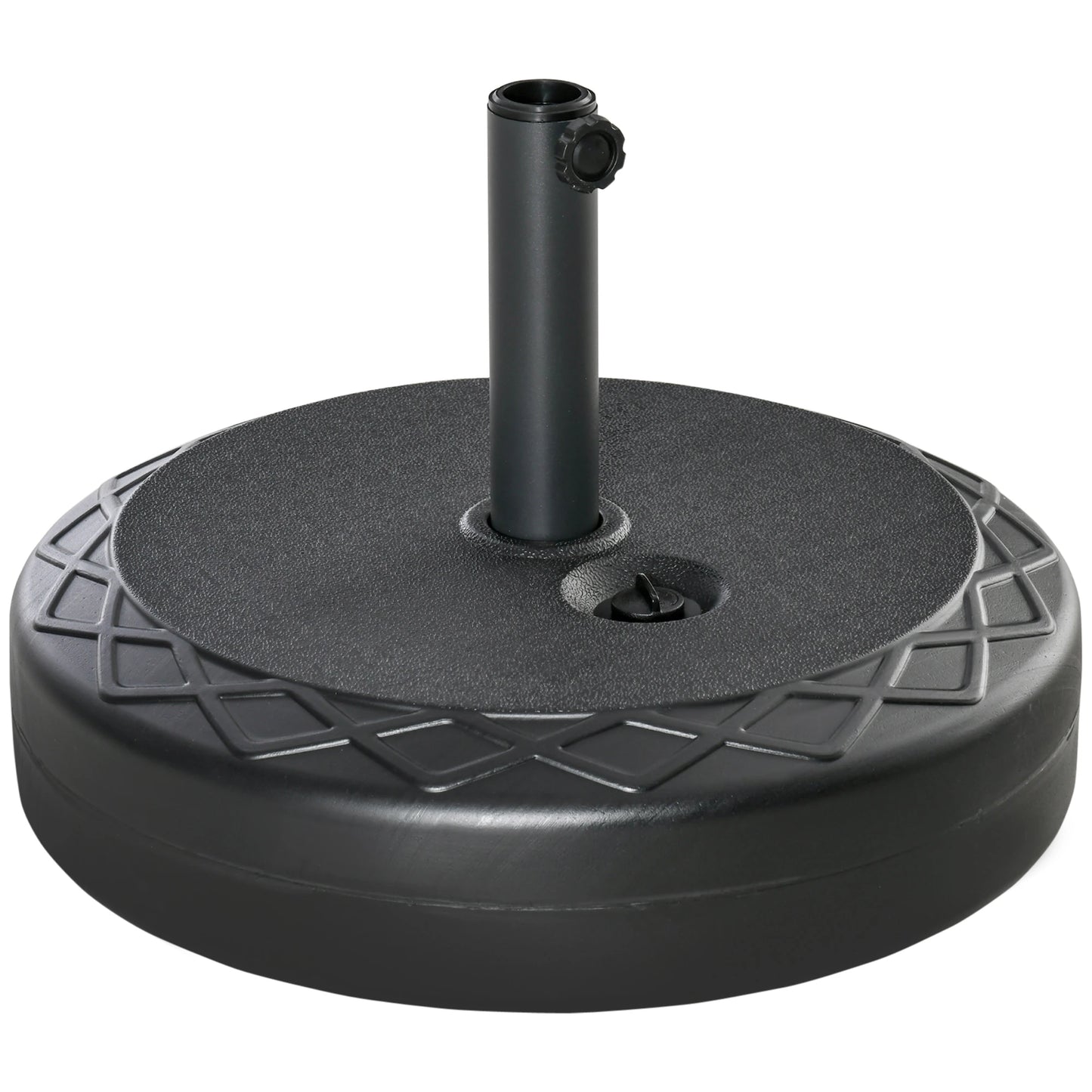22'' Round Parasol Base, Water Filled, for 1.5''/1.9'', Black Umbrella Bases Black at Gallery Canada