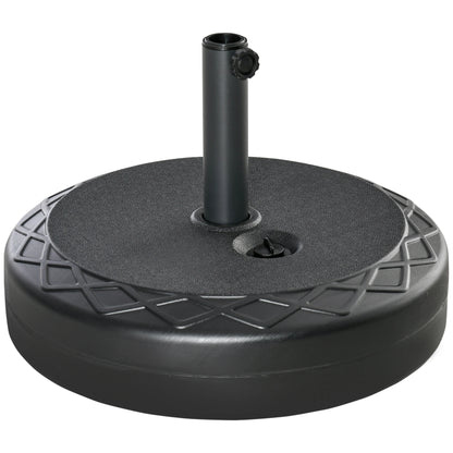 22'' Round Parasol Base, Water Filled, for 1.5''/1.9'', Black Umbrella Bases Black at Gallery Canada