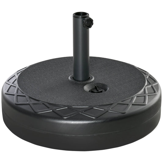 22'' Round Parasol Base, Water Filled, for 1.5''/1.9'', Black Umbrella Bases Black at Gallery Canada
