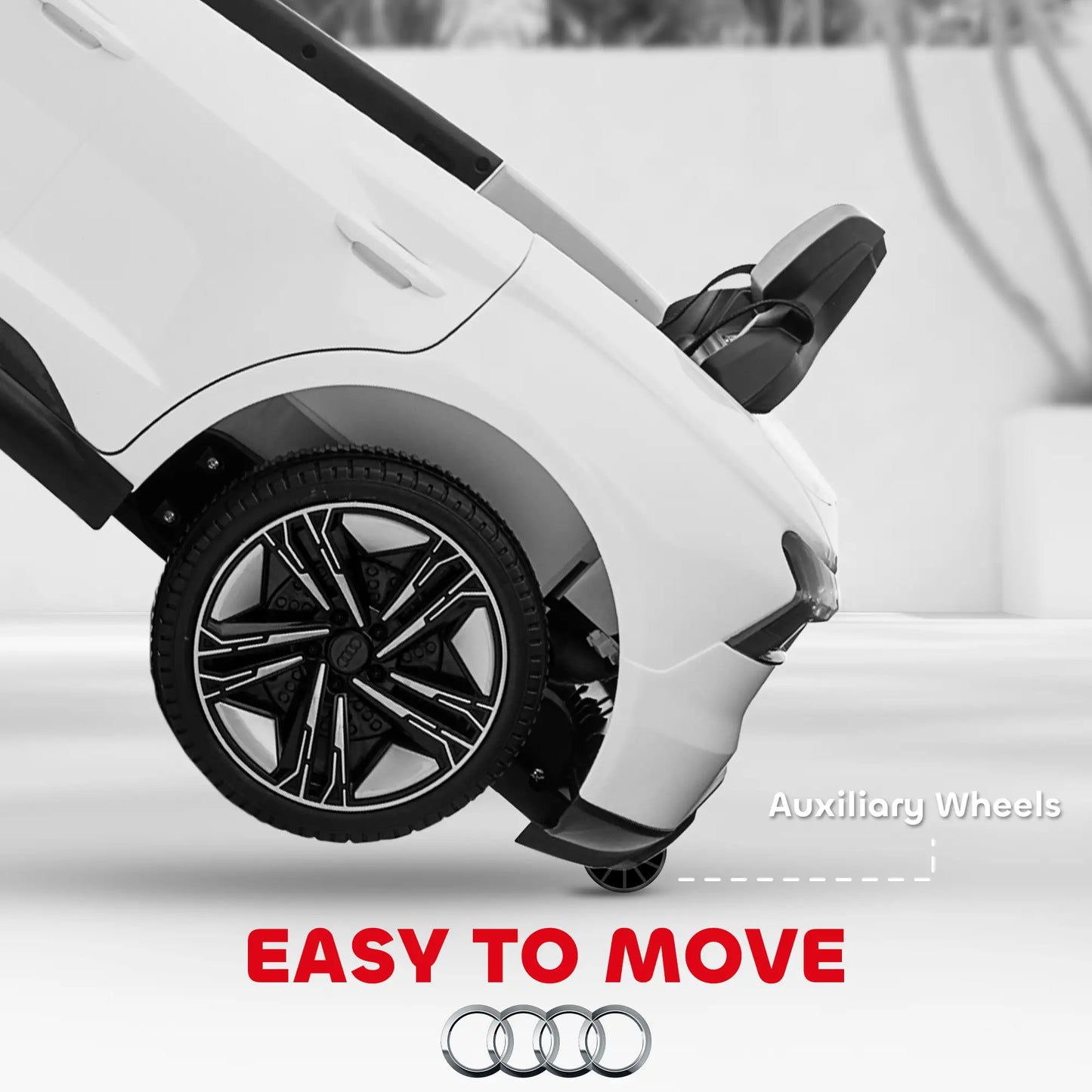 Remote Control Ride On Car, 12V Electric Toy for Kids, White Electric Toy Cars at Gallery Canada