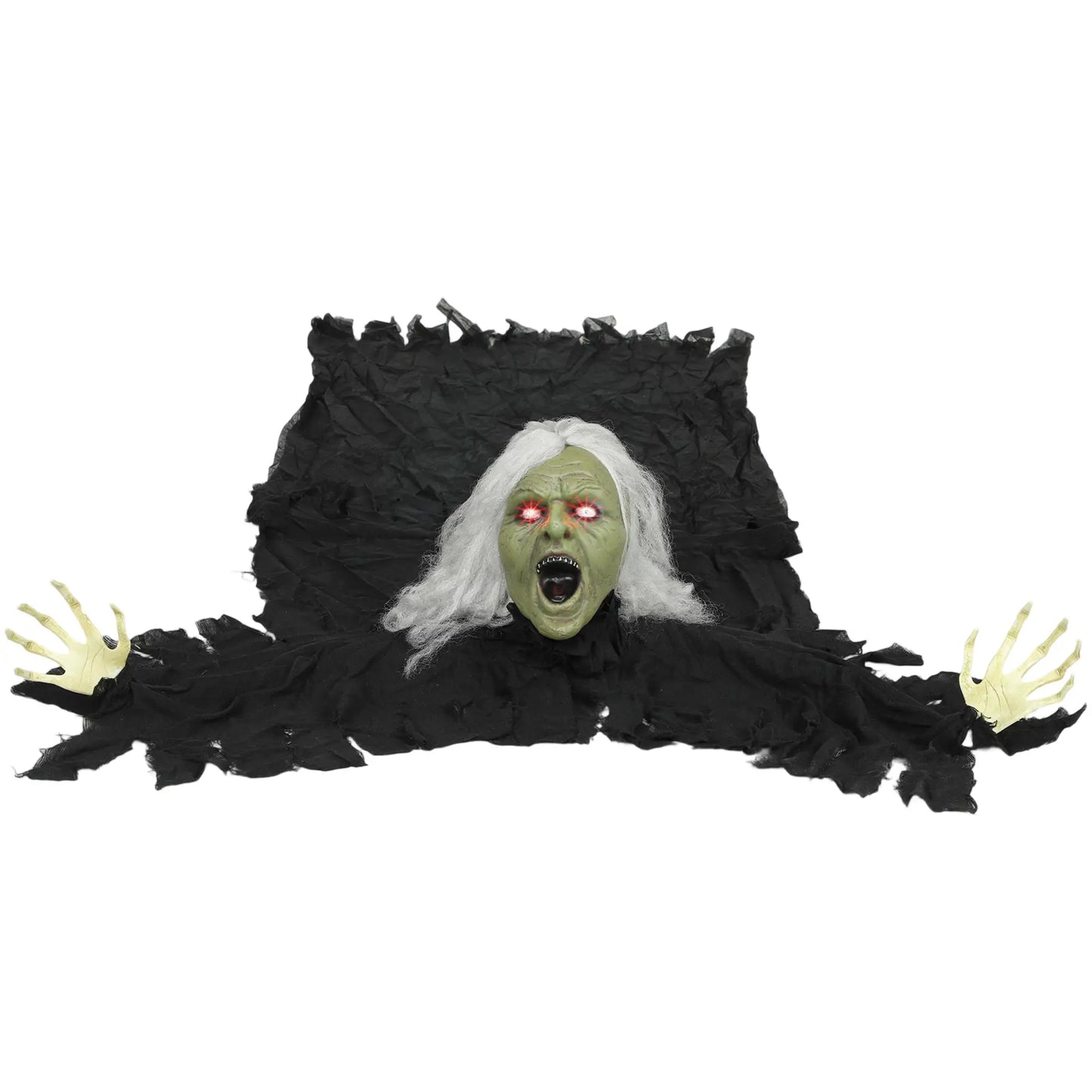 72" Life Size Halloween Animated Crawling Zombie, LED Eyes, Battery Operated Halloween Decorations Black at Gallery Canada