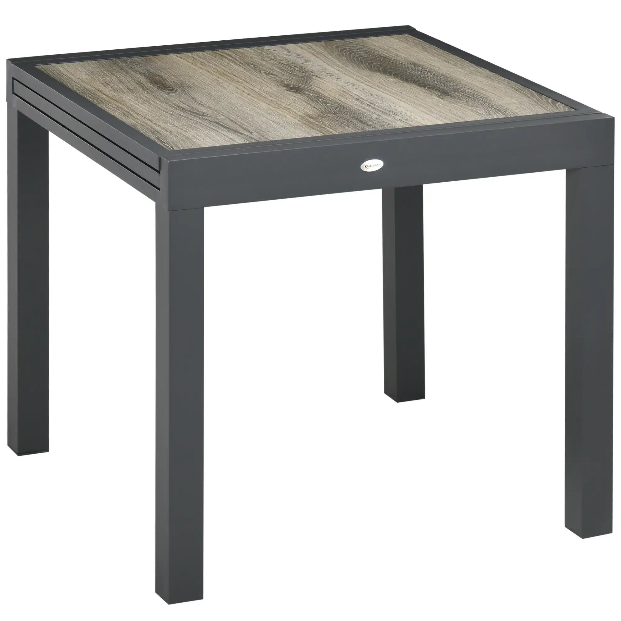 Extendable Dining Table, Rectangular Outdoor Table, Aluminum Frame, Plastic Top, Beige Patio Dinning Tables Beige, Grey at Gallery Canada