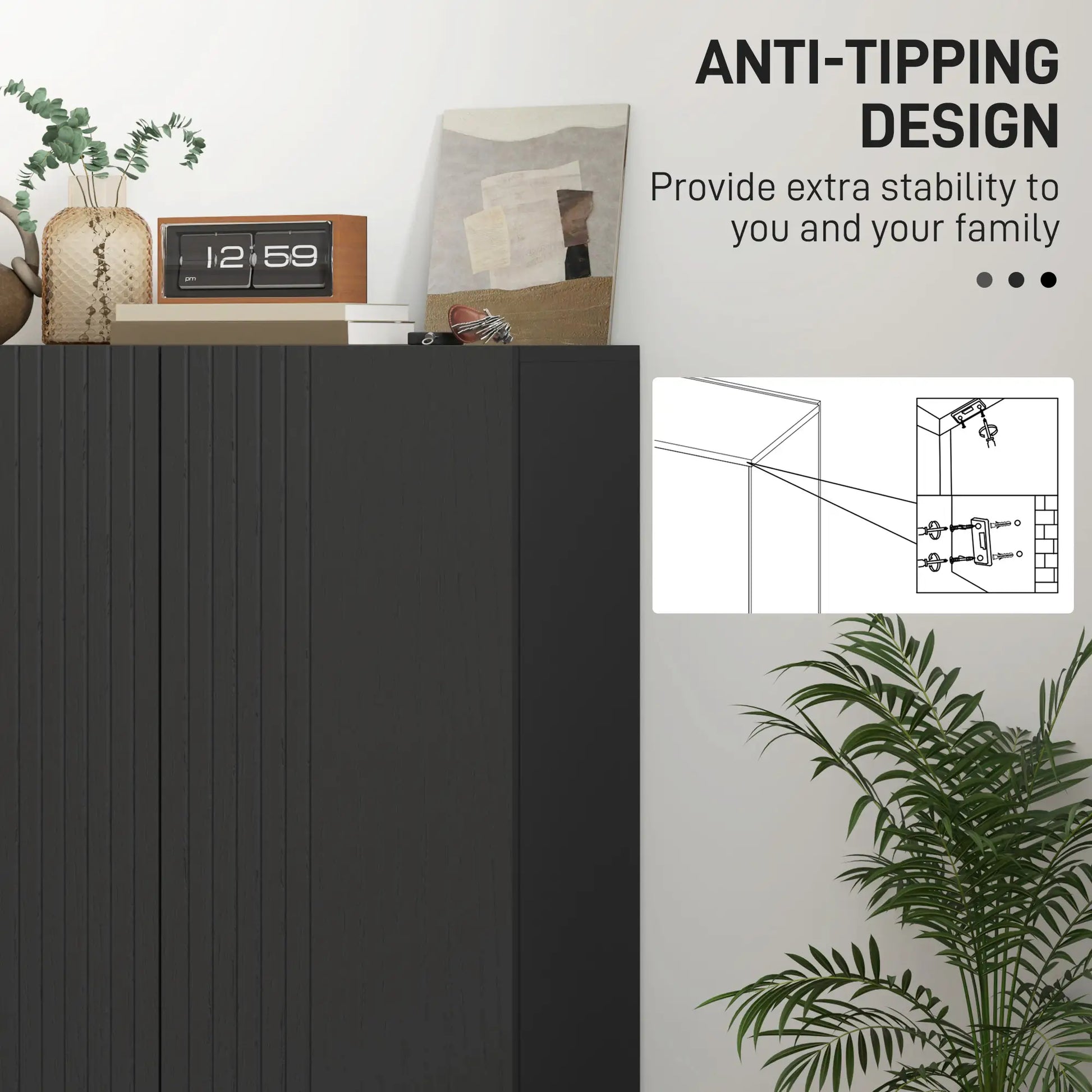 Shoe Storage Cabinet, Adjustable Shelves, Soft-Close Hinges, 15-20 Pairs, Black Shoe Storage Cabinets & Racks at Gallery Canada