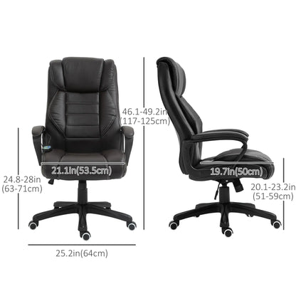 Massage Office Chair, High Back, 6-Point Vibration, Adjustable Height, Brown Massage Chairs at Gallery Canada