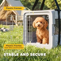 Sac de transport pour animaux à parois souples avec fenêtres en maille, sac de voyage pour chien pliable