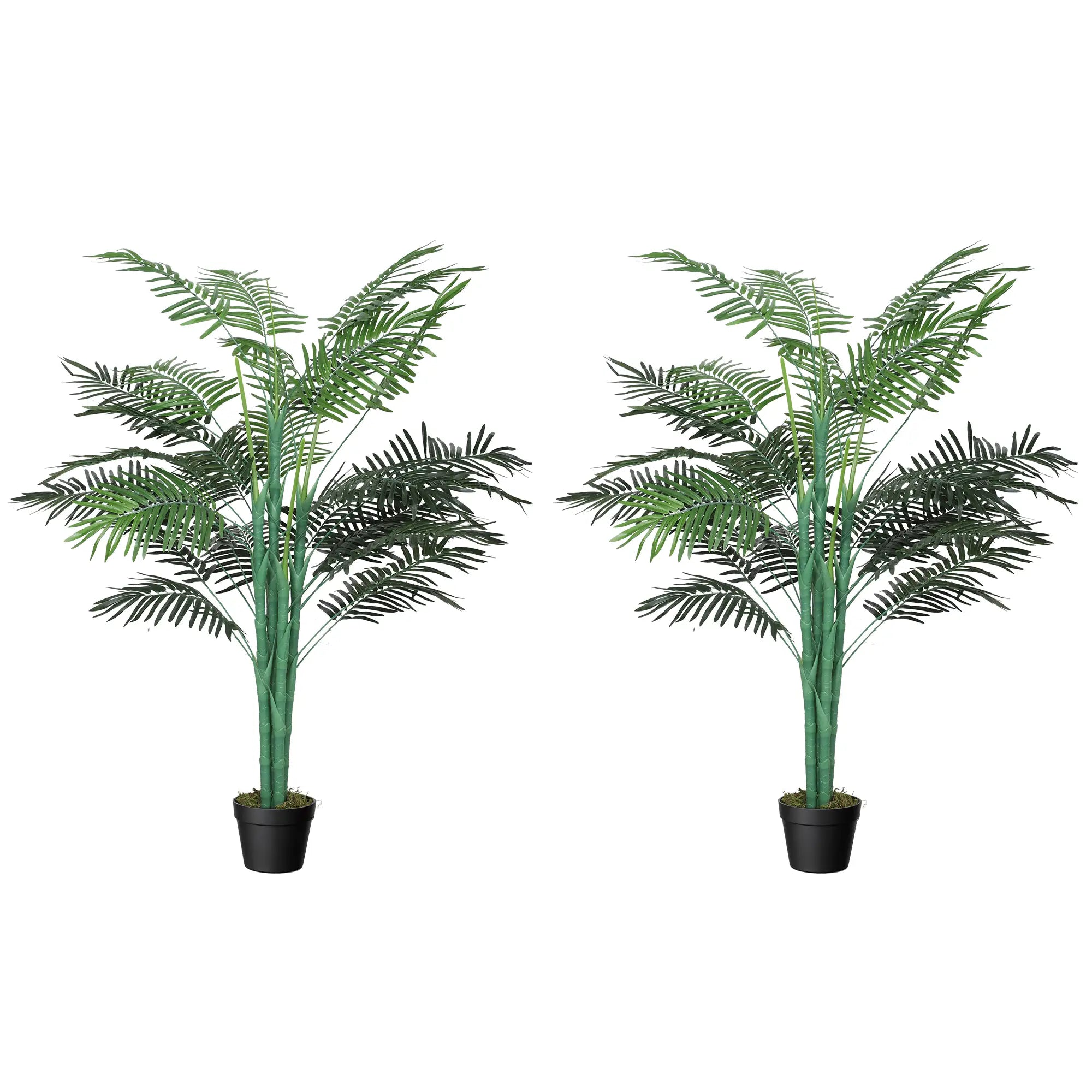 5FT Artificial Palm Tree Set, Fake Tropical Plant In Pot, Green Artificial Trees at Gallery Canada