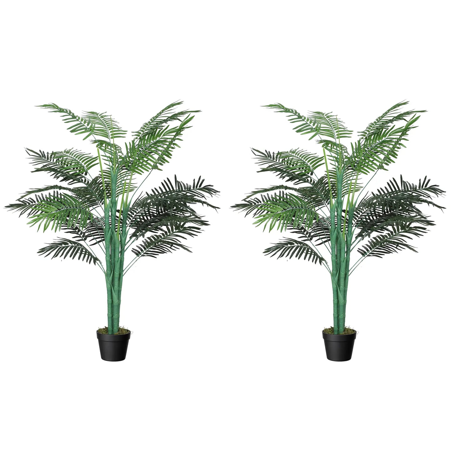 5FT Artificial Palm Tree Set, Fake Tropical Plant In Pot, Green Artificial Trees at Gallery Canada
