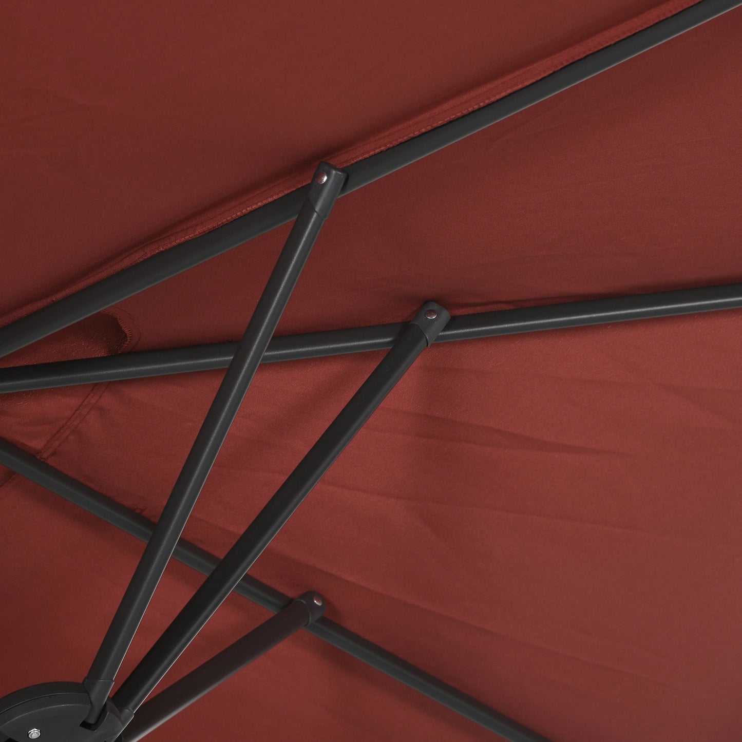 Double-Sided Patio Umbrella with Tilt, Adjustable Height, 12 Ribs, Wine Red Sun Umbrellas at Gallery Canada