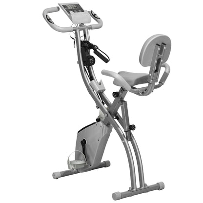 Folding Exercise Bike, 8-Level Magnetic Resistance, Adjustable Seat, Grey Exercise & Stationary Bikes at Gallery Canada