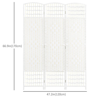 3 Panel Folding Room Divider, Portable Privacy Screen, White Room Dividers at Gallery Canada