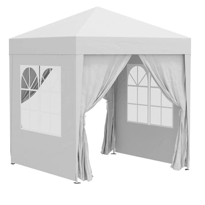 6.6'x6.6' Pop Up Canopy Tent, Instant Sun Shelter, White Pop Up Canopies at Gallery Canada
