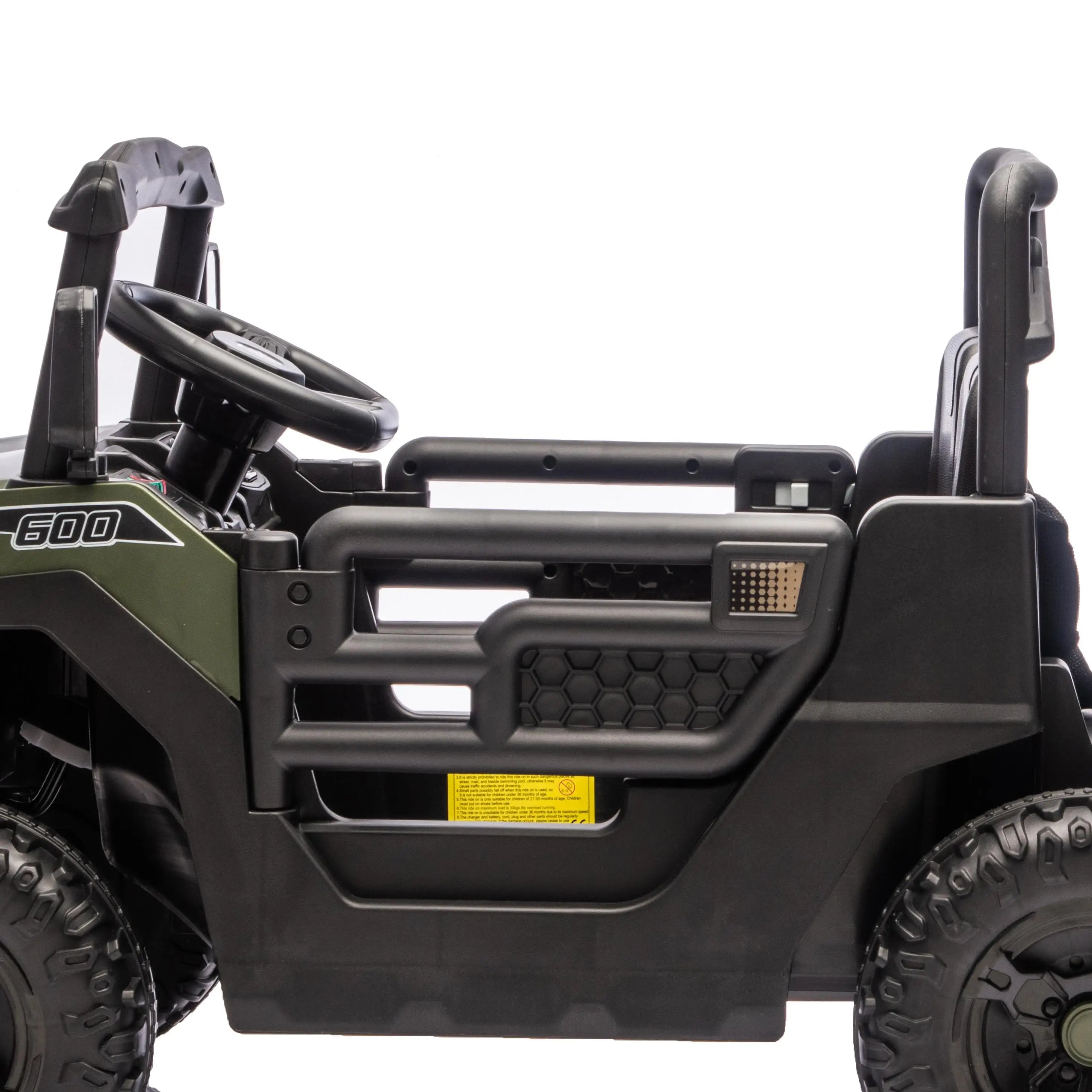 24V 4WD Kids Ride On Truck, 6 Wheels, 2 Seater, Remote, Dump Bed, Green Electric Toy Cars at Gallery Canada