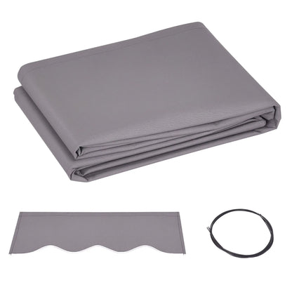 11' x 10' Outdoor Sunshade Canopy, UV Protection, Light Grey Awning Fabric Replacement at Gallery Canada