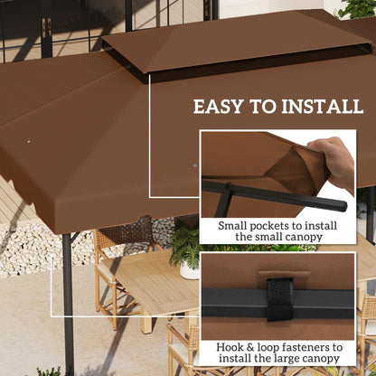 13' x 10' Gazebo Canopy, Double Vented Roof, Coffee Gazebo Canopy Replacement at Gallery Canada