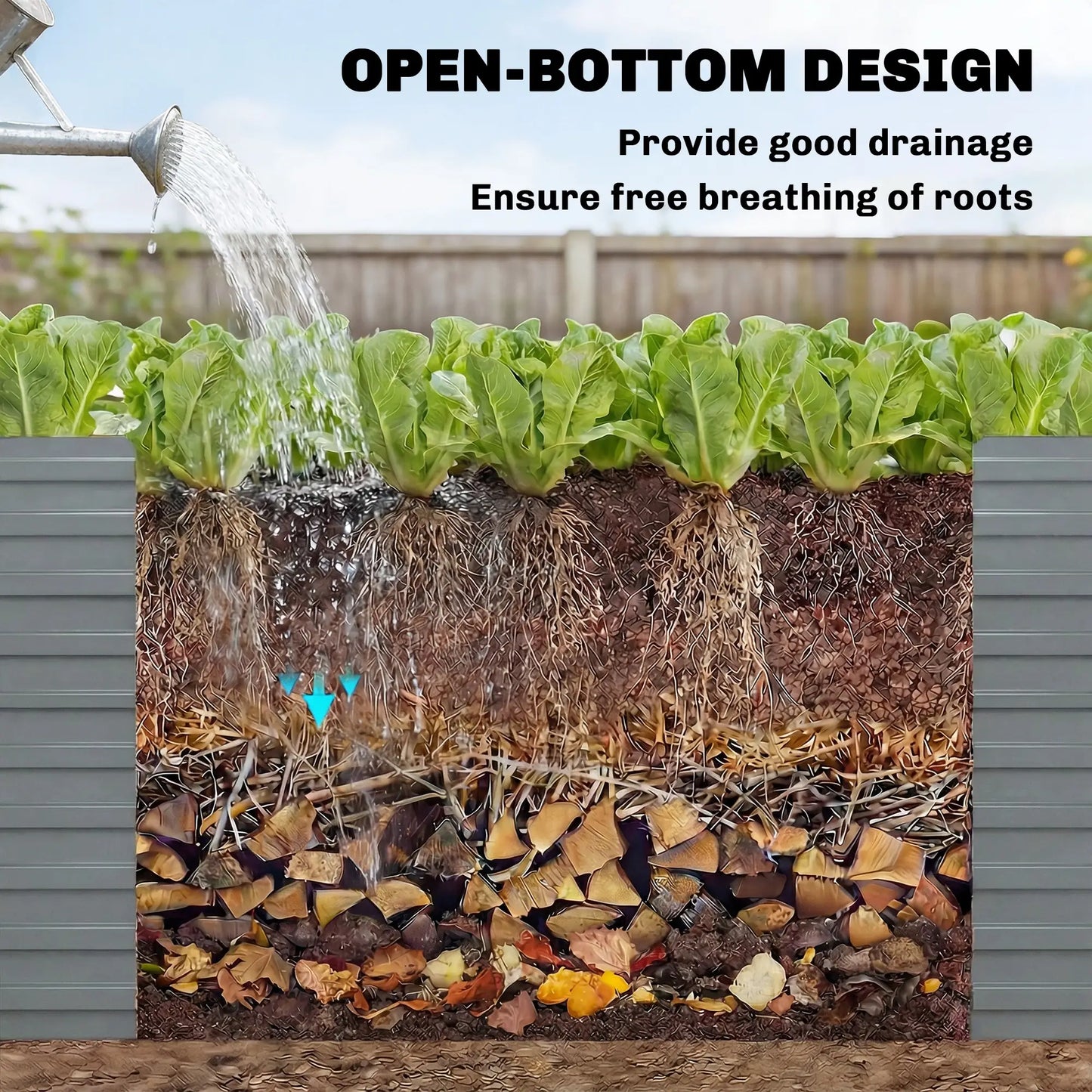 8' x 4' x 2' Raised Garden Bed, Galvanized Planter Box, Light Grey Galvanized Planter Boxes at Gallery Canada