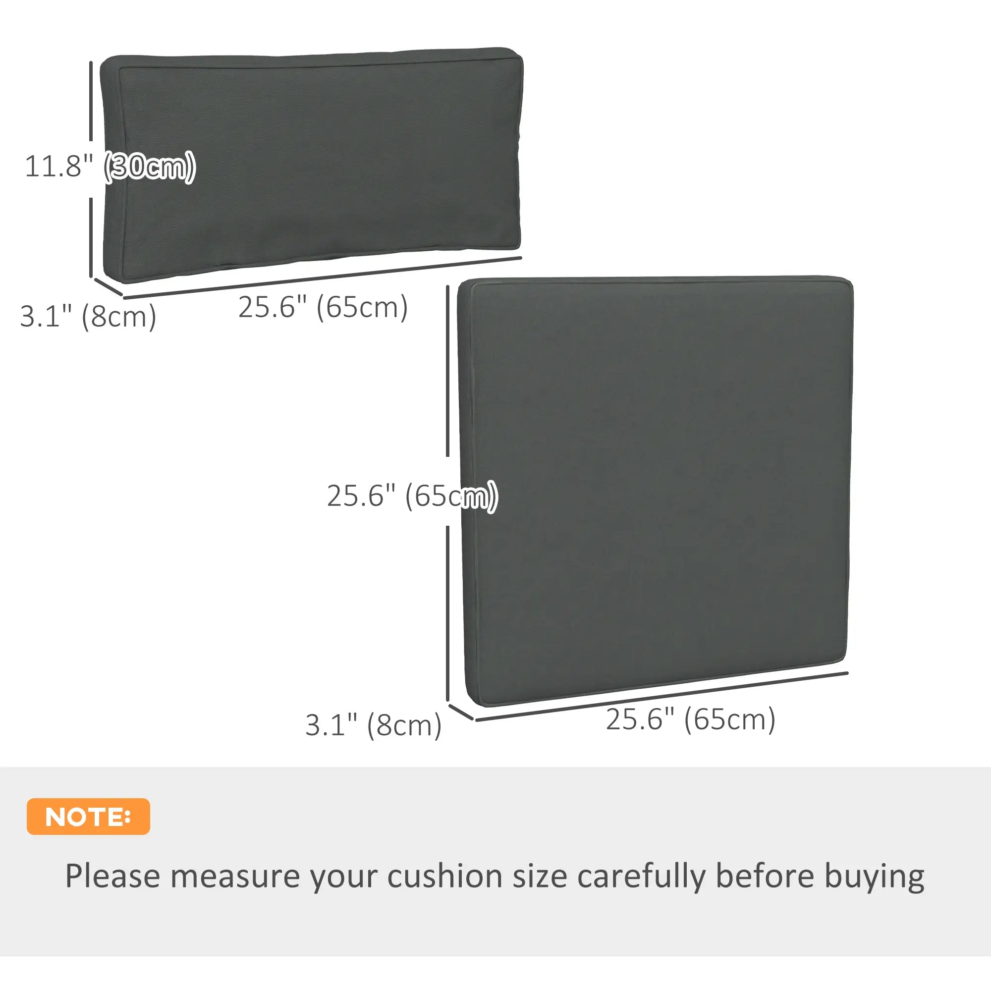 Replacement Cushions for Rattan Furniture, 14 Piece, 7 Seat 7 Back, Grey Patio Chair Cushions at Gallery Canada
