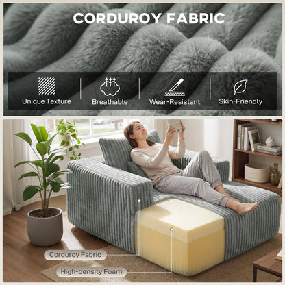 Sofa Bed, Sleeper Chair Bed, Single, Grey Single Sofas at Gallery Canada