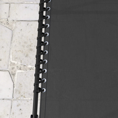 Folding Lounge Chair, Adjustable Chaise With Headrest, Black Lounger Chairs at Gallery Canada