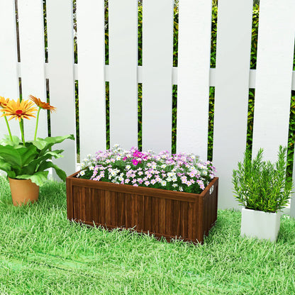Foldable Elevated Planter Box, Wooden Raised Garden Bed, Carbonized Wooden Planter Boxes at Gallery Canada