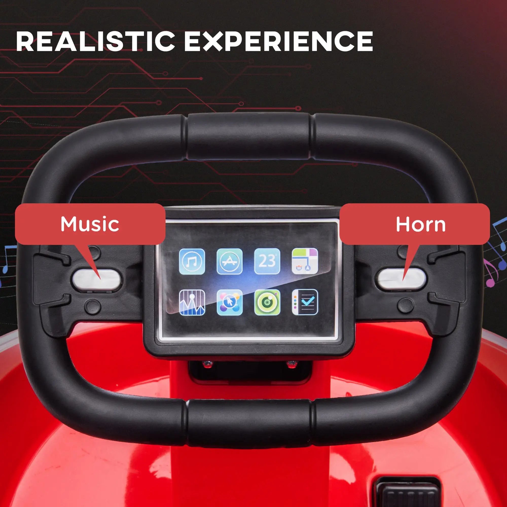 Kids Bumper Car, 6V 360° Rotation Electric Ride on Car, Twin Motors, Red Electric Toy Cars at Gallery Canada