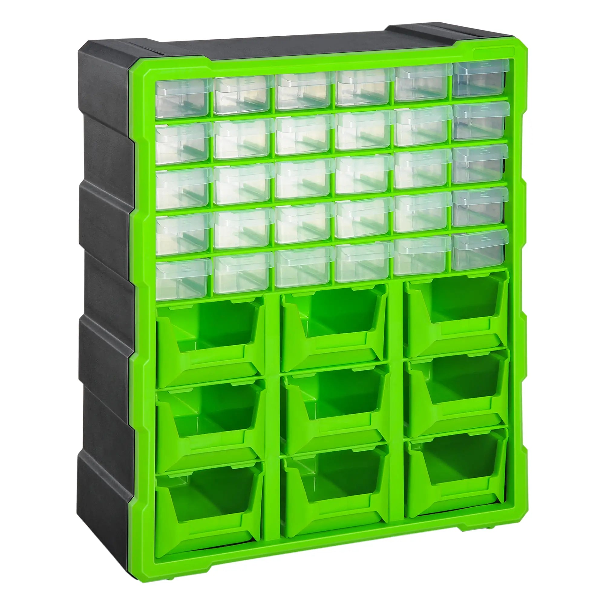 Plastic 39 Drawer Parts Organiser Wall Mount Storage Cabinet for Small Nuts Bolts Tool Green Tool Organizers Green at Gallery Canada