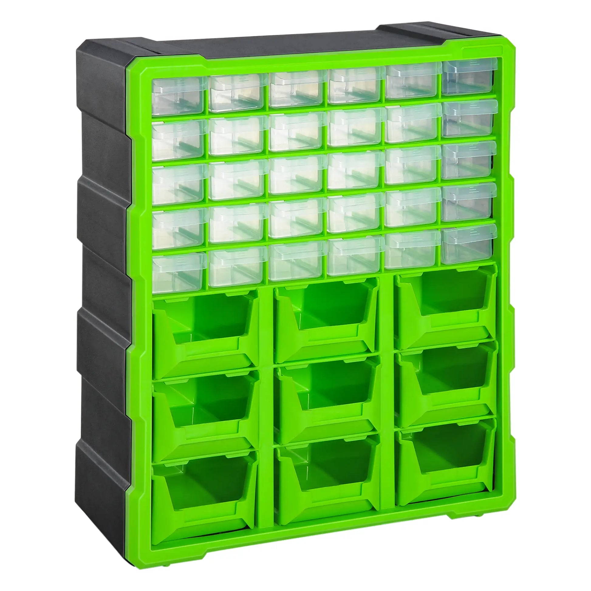 Plastic 39 Drawer Parts Organiser Wall Mount Storage Cabinet for Small Nuts Bolts Tool Green Tool Organizers Green at Gallery Canada